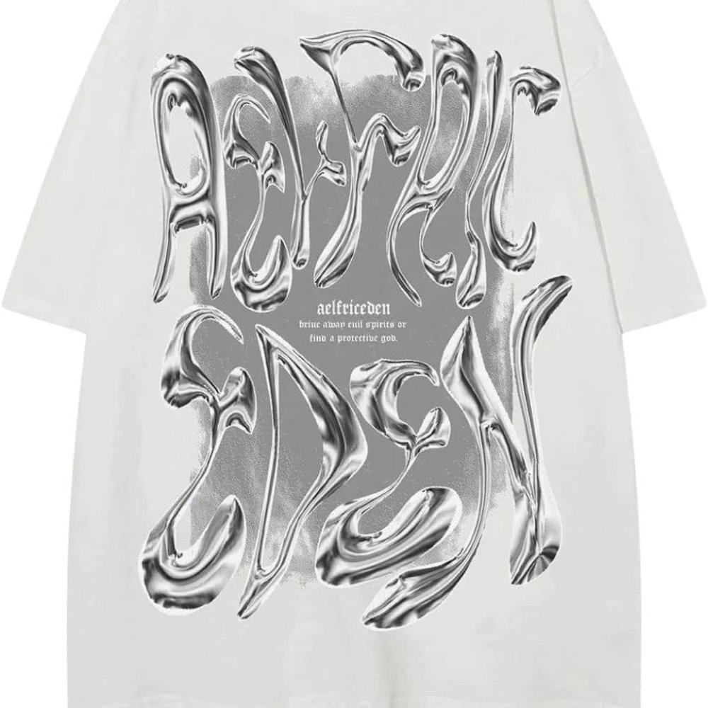 Aelfric Eden Futuristic Liquid Metal Design Tee